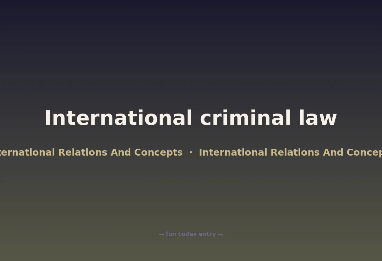 International criminal law